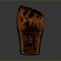 Hand Shaped Wooden Living Accessory With Reddish Brown Texture And Unique Design