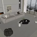 Modern Sofa Coffee Table Combination Sofa Coffee Table 3d model