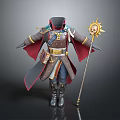 Elegant Lifestyle Clothing Collection Featuring Red Cloak Leather Boots And Badge