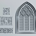 Elegant Intricate Carved Decorative Designs with Arched Window and Various Shapes