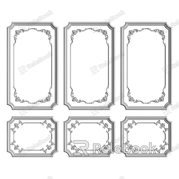 Plaster Line Carved Line Modeling model