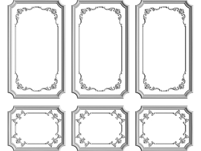 Plaster Line Carved Line Modeling model