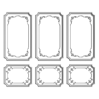 Plaster Line Carved Line Modeling 3d model