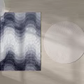 Modern Round Carpet Abstract Fabric Carpet 3d model