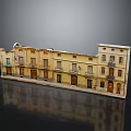 Classical European Architecture Featuring Multi Story Terrace Beige Facade Windows Doors And Balconies