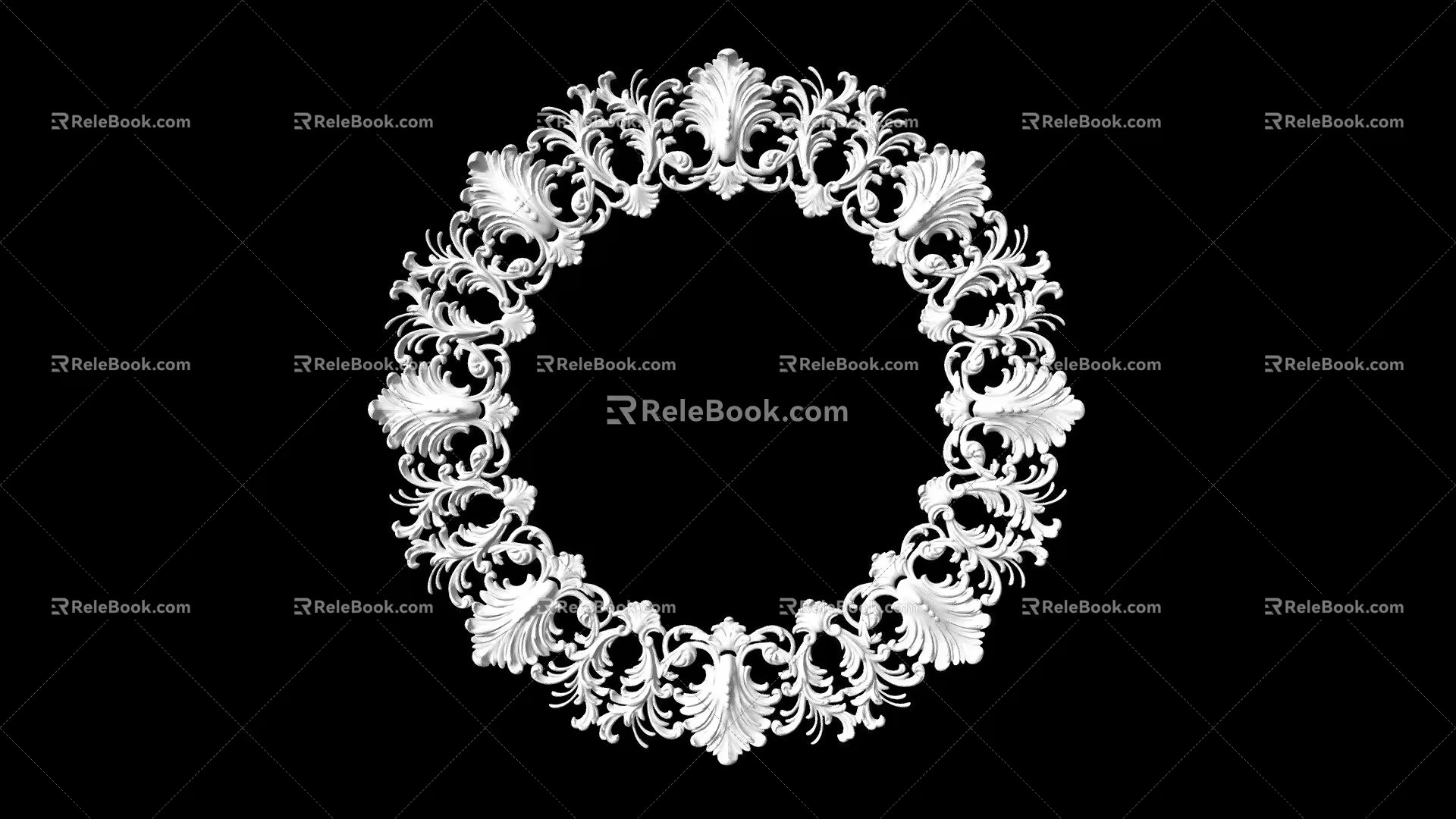 Carved Lamp Panels European-style Carved Building Components Gypsum Line Carved Corner Line Carved Craft Carved Silver Carved Corner Line 3d model