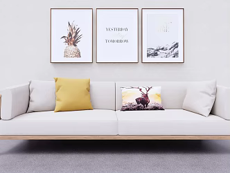 modern double sofa 3d model