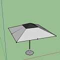 Outdoor Sunshade With Metal Frame And White Canopy For Garden Patio Use