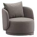 Soft Plush Beige Accent Chair Modern Design Round Seat Armrests And Multiple Colors Available