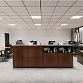 Modern Public Office Space Interior Design With Open Layout Desks Chairs And Windows