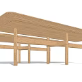 Two Wooden Dining Tables With Minimalist Design And Natural Wood Table Legs