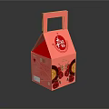 Premium Pink Beverage Packaging With Handle Design Featuring Strawberry And Lemon Graphics