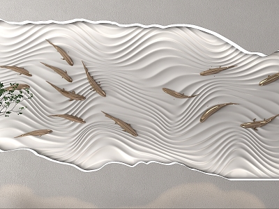 Background wall Background wall Fish background wall 3d model