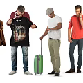 Many characters 3d model