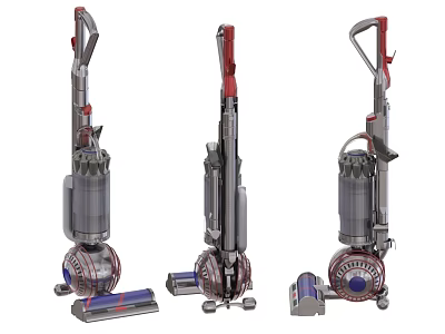 Three Modern Electric Vacuum Cleaners With Stylish Design And Functional Features 3d model