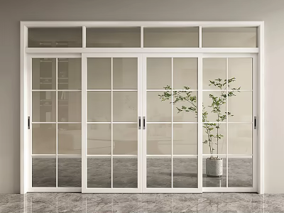 Living room sliding door sliding door glass door balcony sliding door partition door glass sliding door 3d model