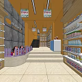 Well Organized Bakery Specialty Store With Shelves Aisles Fresh Bread Products And Hanging Signs