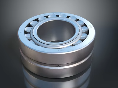 Metal Roller Bearing With Inner Outer Rings And Precision Rollers Structure Design 3d model