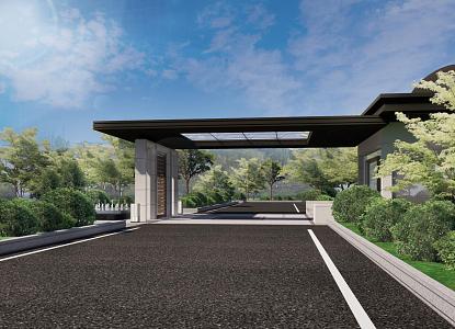 Modern Canopy Hotel Entrance Canopy 3d model