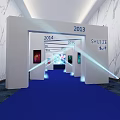 Modern Spacious Conference Hall Interior With Stage Lighting And Neatly Arranged Seats