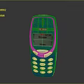 Classic Nokia 1616 Mobile Phone With Blue Body Keypad And Browser Screen