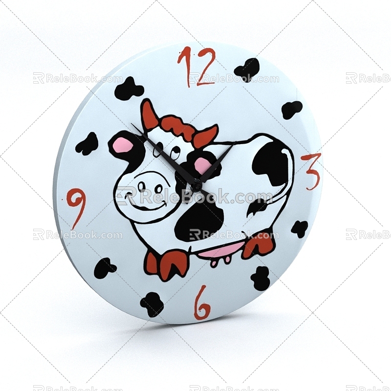 Cow Clock 3d model