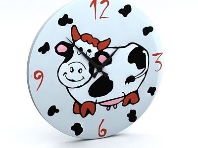 Cow Clock 3d model