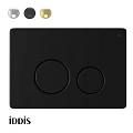 Sleek Black Switch Panel Featuring Two Circular Switches And Modern Design 3d model
