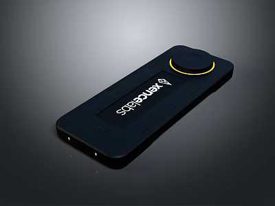 Black Vertech Daily Living Device With Yellow Circle Button And Brand Design 3d model