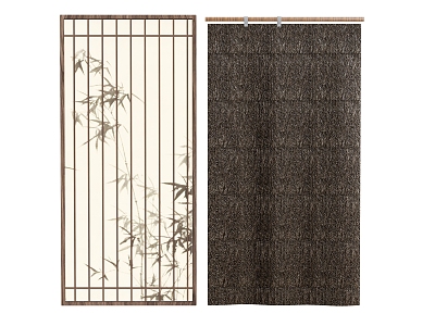 Partition screen curtain 3d model