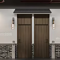 Traditional Chinese Teahouse Interior With Wooden Furniture Decorative Paintings And Curtains