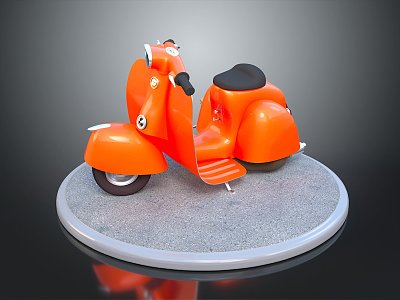 Scooter Motorcycle Two-wheeled Motocross Motorcycle Road Race Motorcycle Motor Vehicle 3d model