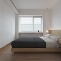 Modern Apartment Interior With Staircase White Door Wooden Floor Bench And Hanging Lamp