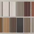 Interior Decorative Wall Paneling In Various Colors With Striped Texture Designs 3d model