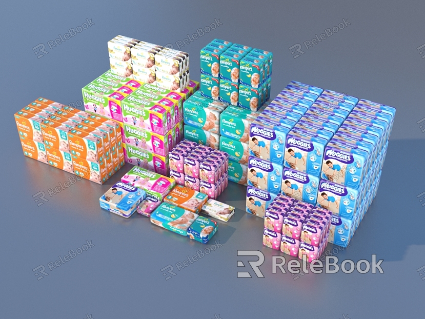 Diapers Supermarket Commodities Daily necessities model