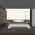 Modern Hotel Guest Room With King Bed Nightstands Bench Armchair Rug Lighting And Window