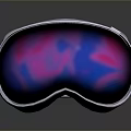 Modern VR Headset With White Frame And Colorful Display Screen Design