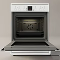 Bosch White Oven With Digital Control Panel And Glass Door For Kitchen Use