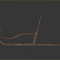 Traditional Handcrafted Wooden Sled With Curved Runners And Seat Structure