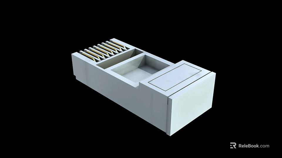 Modern White Switch Panel With Multiple Switches And Sleek Minimalist Design 3d model