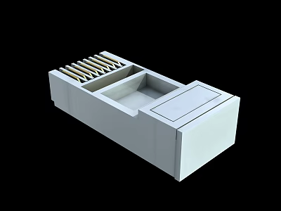 Modern White Switch Panel With Multiple Switches And Sleek Minimalist Design 3d model
