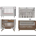 Pink White Brown Wooden Baby Cribs With Classic And Modern Styles