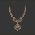 Modern Necklace Pendant Carved Pendant Tianzhu Necklace 3d model