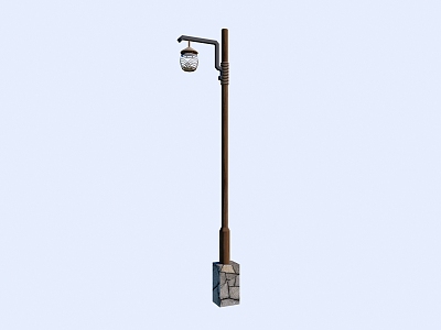 Country street lamp high pole lamp outdoor lamp folk landscape lamp 3d model