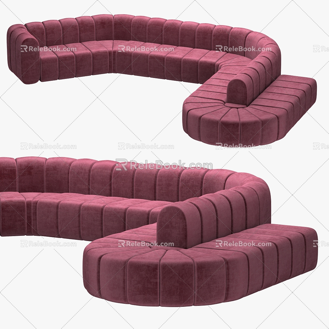 European-style special-shaped sofa 3d model