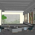 Hospital Outpatient Clinic Modern Waiting Area With Spacious Design Sofas Chairs Large Windows And Plants
