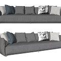 Modern Double Sofa Multi-Person Sofa Three-Person Sofa 3d model