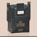 Black Metal Industrial Equipment with Top Pipes Square Opening and Front Labels
