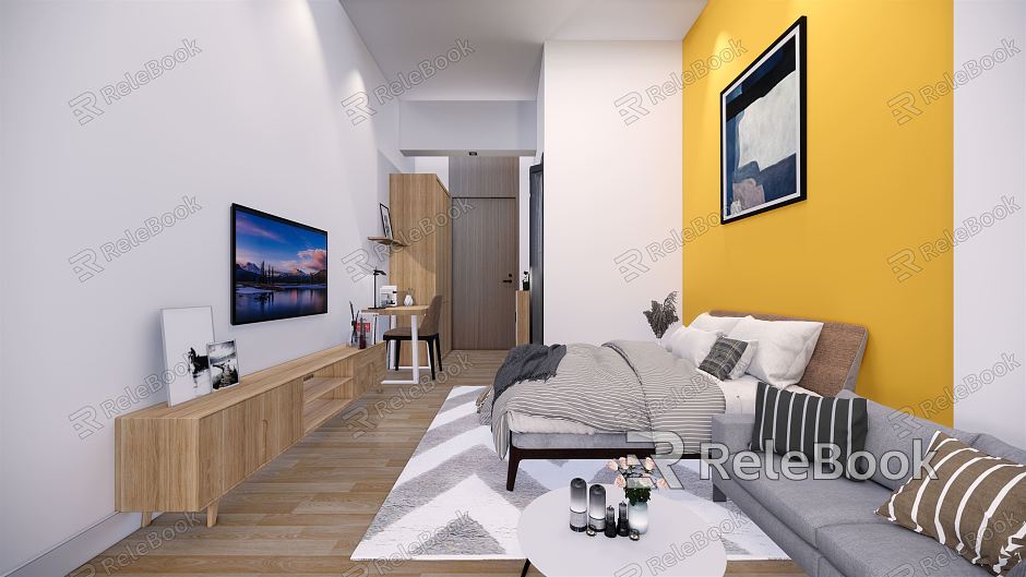 Modern Apartment Dormitory Apartment Single Room model