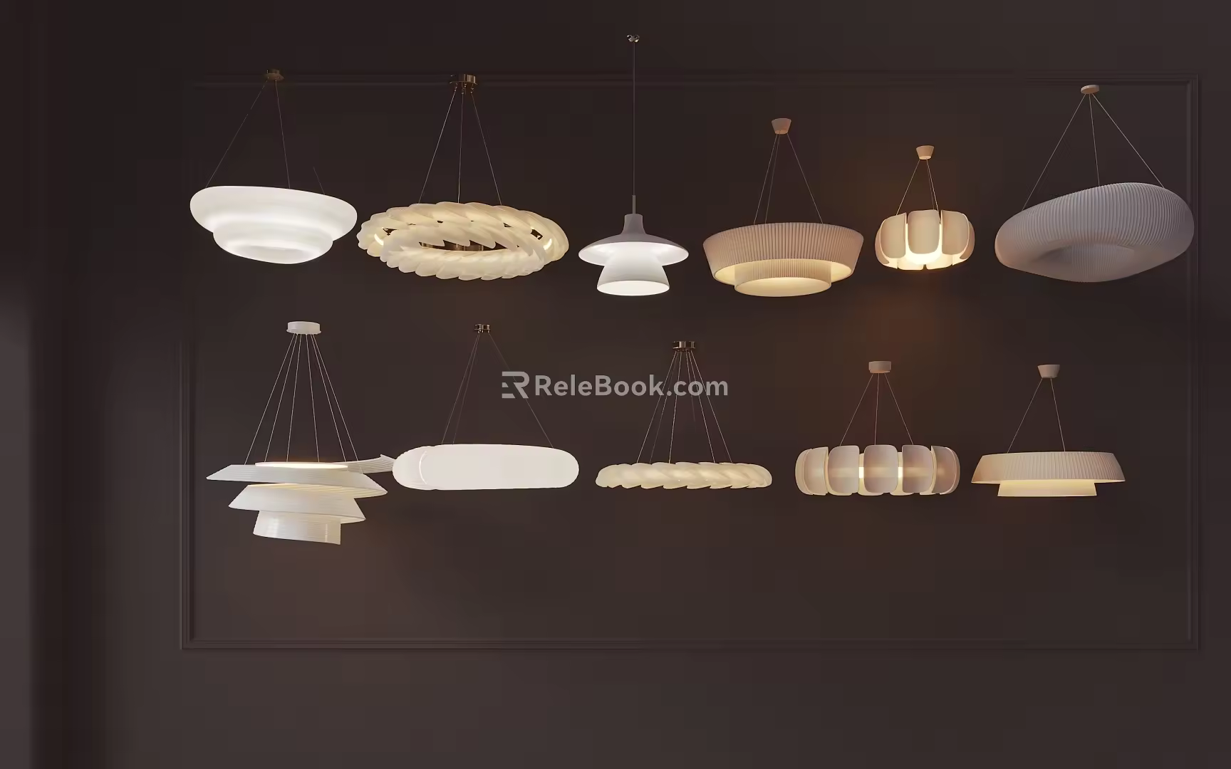 chandelier cream wind chandelier 3d model
